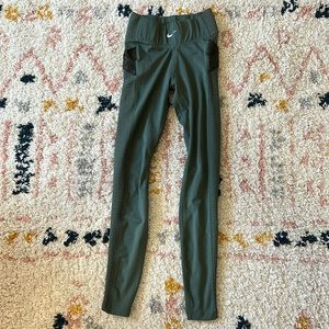 Green Nike full length leggings